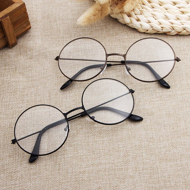 POINTERTECK Vintage Women Men Circle Metal Spectacles Optical