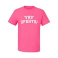 thumbnail image 2 of Wild Bobby YAY SPORTS! Sports Men Graphic T-Shirt, Neon Pink, XX-Large, 2 of 5