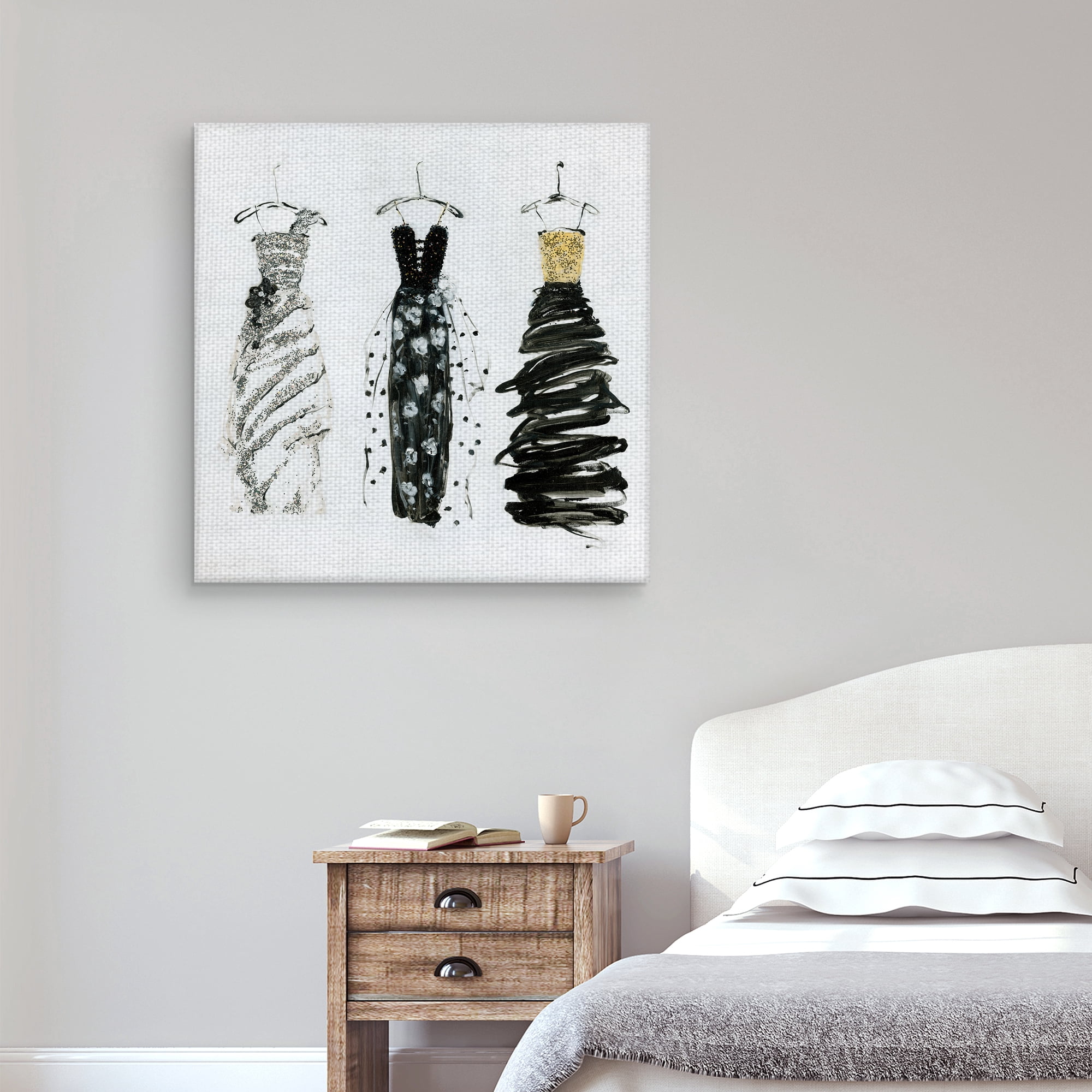 Fine Art Canvas Bling Night Out II Dresses by Sally Swatland