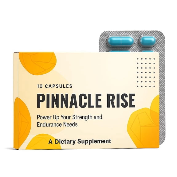 Pinnacle Rise Botanical Supplement for Men – Peruvian Maca, Ginseng, Tongkat Ali & Tribulus, Travel Pack, 10 Capsules