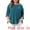 Lake Blue, variant on DARING DIVA Women's Plus Crew Neck Slit 3/4 Sleeve Button Tops 4X Lake Blue