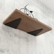 thumbnail image 3 of Soporte de estante flotante de metal triangular, soporte de estante de pared ciego oculto, soporte de decoración de bricolaje para dormitorio, sala de estar, baño, 2 piezas (14 x 13 cm/5,5 x 5,1 pulg, 3 of 4