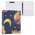 thumbnail image 3 of Bears and Moon Stars 3 Ring Binders 1.5 inch Hardcover File Folders with Interior Pockets A4 Size Organizer for School Office Hospital, 3 of 8