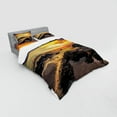thumbnail image 3 of Ambesonne Colorful Bedding Set 3 Pcs, Majestic Sunrise Sky, Twin, Blue Orange Cream, 3 of 3