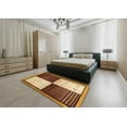 thumbnail image 4 of Ahgly Company Indoor Square Contemporary Brown Red Abstract Area Rugs, 8' Square, 4 of 6