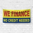 thumbnail image 4 of We Finance No Credit Needed Banner 13 oz Heavy Duty Vinyl Easy Payments Sign We Finance Vinyl Banner Outdoor/Indoor Multiple Sizes & Colors Single-Sided with Metal Grommets (2x5 ft, Ye & Re & Bl), 4 of 6