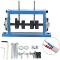 thumbnail image 1 of Flkoendmall Wire Stripping Machine,Double Blade φ1-30mm Manual Cable Wire Stripping Tool 2 Sets of Turrets with Splint for Fixed Stripper for Scrap Copper Recycling (Blue，2 Blades,Without Handle), 1 of 8