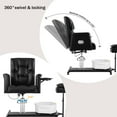 thumbnail image 5 of Pedicure Chair with Stool & Bubble Massage Foot Bath, Hydraulic Pedicure Chair for Nail Tech, No Plumbing, 360 ° Rotation, for Nail Tech, Beauty Spa Salon Unit Station - Black, 5 of 9