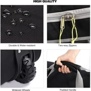 REDCAMP Xlarge Foldable Roller Duffel Bag with Wheels 120L, 210D Oxford Collapsible Duffel Bag with Rollers for Camping Travel Gear, Black