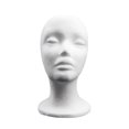 thumbnail image 2 of Niovtt Foam Female Mannequin Head Wigs Glasses Cap Display Holder Stand (White), 2 of 7