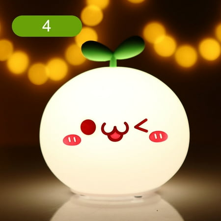 

Led Night Light Lamp Silicone Cartoon Cute Usb Charging Children Gift For Bedroom Bedside