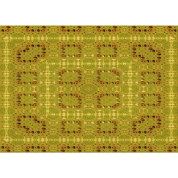 Ahgly Company Machine Washable Indoor Rectangle Transitional Dark Bisque Brown Area Rugs, 8' x 12'