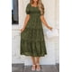thumbnail image 3 of Vestido midi PRETTYGARDEN para mujer 2025, casual, verano, verde militar, 3 of 7