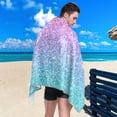 thumbnail image 4 of Coolnut Beach Towels Glitter Sparkle Camping Towels Sparkling Sand Free Beach Towel, 30"x60" Large Beach Towels Quick Dry Bath Travel Towels Pool Yoga Beach Mat for Men Women, 4 of 6