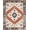 Cream Rust Navy, Pattern 11, variant on ODIKA 8'x10' Washable Area Rug Durable, Non-Slip Southwestern Stripe Diamond Lattice Vintage Distressed Entryway for Living Room, Under Sectional, Family