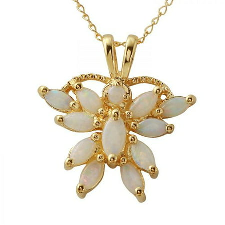 Foreli 0.82CTW Opal 10k Yellow Gold Necklace