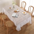 thumbnail image 4 of White Crochet Doilies Rectangle Tablecloths Vintage Lace Handmade Cotton Table Doilies for Wedding Praty Home Birthday Kitchen Decoration, 4 of 7