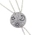 thumbnail image 3 of Valentine's Day Gifts for Woman Good Friend 3-Piece Set Of Sun And Stars Necklace Student Friend Diamond Necklace Silver Free Size, 3 of 4