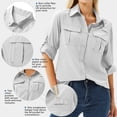 thumbnail image 3 of Camiseta Toumett para mujer, con protección solar UV, UPF 50, manga larga, 3 of 7