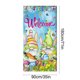 thumbnail image 3 of CaiYueKe Easter Door Cover Decoration Outdoor Party Decor Spring Holiday Door Curtain Bunny Rabbit Egg Festive Atmosphere Photography Backdrop Vertical Horizontal Hanging Decorations, 3 of 7