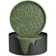 thumbnail image 1 of Posavasos ME.FAN de silicona con soporte [paquete de 6] verde oliva, 1 of 7