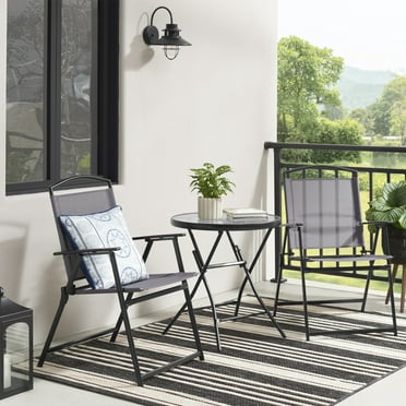 Mainstays Albany Lane 3 Piece Outdoor Bistro Set, Gray