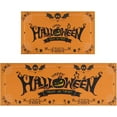 thumbnail image 1 of Halloween Kitchen Mat Rug Set 2 Piece Spider Web Bat Non Slip Kitchen Mats for Floor Washable Orange Kitchen Rug Runner Halloween Kitchen Decor, 1 of 6