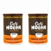 Fireside Coffee Company - Cafe Mocha Cinnamon Chocolate - Two Pack - Hot Mocha - Iced Mocha - Frappe - Two 8 oz Canisters