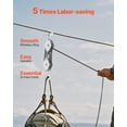 thumbnail image 4 of VEVOR 4400 lbs Rope Hoist Pulley System Block and Tackle 5:1 Lifting Ratio 100 ft Rope, 4 of 9