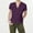 Purple, variant on Women's Plus Tops for Women Trendy Spring 2025 Womens Tops Trendy 2025 Spring Summer V Neck Loose Fit Tail Hem Short Sleeve Blouse for Women Casual Summer Top S