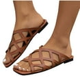 thumbnail image 5 of Censtreet Women's Flat Sandals Fashion Slides With Soft Leather Slippers for Summer, 5 of 7