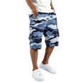 thumbnail image 2 of Awwp Men's Camo Cargo Shorts Lightweight Quick Dry Polyester Shorts Elastic Waist Casual Multi-Pocket Breathable Summer Outdoor Hiking Work Shorts Beige Size: L, 2 of 6