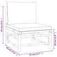 thumbnail image 4 of vidaXL 3 Piece Garden Lounge Set with Light Grey Cushions Bamboo, 4 of 5