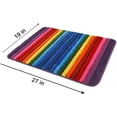 thumbnail image 2 of Alfombra de baño colorida con diseño de arco iris, 19 x 27 pulgadas, color aguamarina, suave microfibra, absorbente de agua, gruesa alfombra de baño, lavable a máquina, antideslizante, alfombra, 2 of 7
