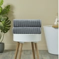 thumbnail image 3 of Mainstays Performance Cotton 2-Piece Bath Sheet Set, Oversized Super Soft Quick Dry Fade Resistant, Textured Grey, 3 of 12