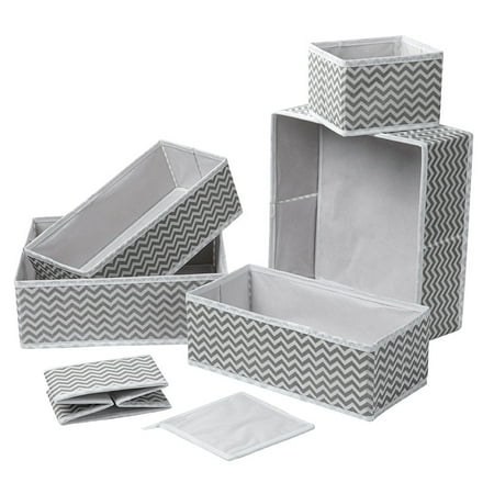 

Synpinya 6PCS Non-Woven Underwear Storage Box Socks Bra Underwear Drawer Storage Box Foldable Storage Box