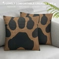 thumbnail image 3 of Square Throw Pillow Covers Dog Animal on Brown Background Pillow Cases Decorative for Home Bedroom Sofa Pillowcases Standard Size Inch, 3 of 5