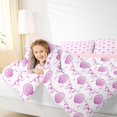 thumbnail image 4 of Manfei Pink Ribbon Bowknot 7-Piece Twin Bedding,Watercolor Ocean Shell Bedding Comforter Set,Pink Reversible, 4 of 7