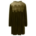 thumbnail image 5 of DHFJKG Women Dresses Casual Lace Embroidery Ruffle Crewneck Long Sleeve Flowy A-Line Mini Dress Elegant Soft Tunic Versatile Dresses, 5 of 5