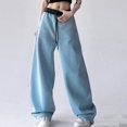 thumbnail image 2 of Maean Wide Leg Sweatpants for Women Casual Loose Solid Color Pants Comfy Lounge Joggers Baggy Pants With Pockets, 2 of 6
