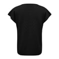 thumbnail image 5 of Puntoco Short Sleeve Sweater for Women V Neck Trendy Summer Tops Beach Vacation Clothes Travel Business Casual Outfits, 5 of 5