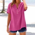 thumbnail image 2 of T-Shirts Femmes Lot Mode Décontractée Col en V Manches Courtes Haut T-Shirt - Hontri, 2 of 5