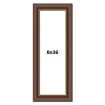 8x26 Copper and Brown Real Wood Picture Frame Width 2 inches | Interior Frame Depth 0.5 inches |