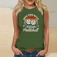 thumbnail image 2 of KIHOUT Pickleball Lovers Round Neck Sleeveless Womens Tank Tops Summer Casual Pickleball Printed Basic Cami Top Slim Ladies Henley Button Pickleballl Sport Blouses(Green,S-2XL), 2 of 4