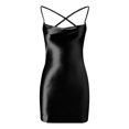 thumbnail image 7 of IROINNID Sheath Dress For Women V-Neck Wrap Low-Cut Camis Sleeveless V-Neck Dresses Short Solid Color Dress, 7 of 7