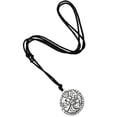 thumbnail image 1 of Retro Caballeros Nórdicos Lanzas Grabado Collar Colgante Plata, 1 of 9