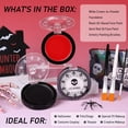 thumbnail image 3 of Kit de pintura facial y corporal UCANBE Goth White Foundation Black Red, 3 of 7