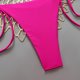 thumbnail image 5 of Trajes de baño para mujer, bikinis de cintura alta con cordón ajustable, traje de baño fruncido, conjunto dividido, trajes de baño para mujer, trajes de baño para mujer, traje de baño para mujer, traj, 5 of 5