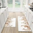 thumbnail image 2 of Anti Fatigue Kitchen Mats for Floor Set of 2, Black Boho Floral Kitchen Floor Mat, Non Slip Cushioned Kitchen Rugs Waterproof Memory Foam Kitchen Mat Comfort Standing Mat for Desk Laundry, 2 of 6