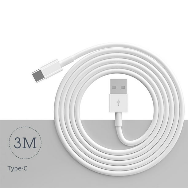 Câble de chargement USB Type C 3m, cordon d'alimentation pour